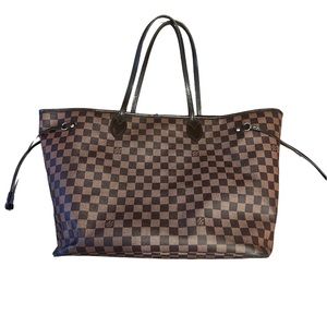 Authentic Louis Vuitton Neverfull GM Damier Ebene Tote Bag